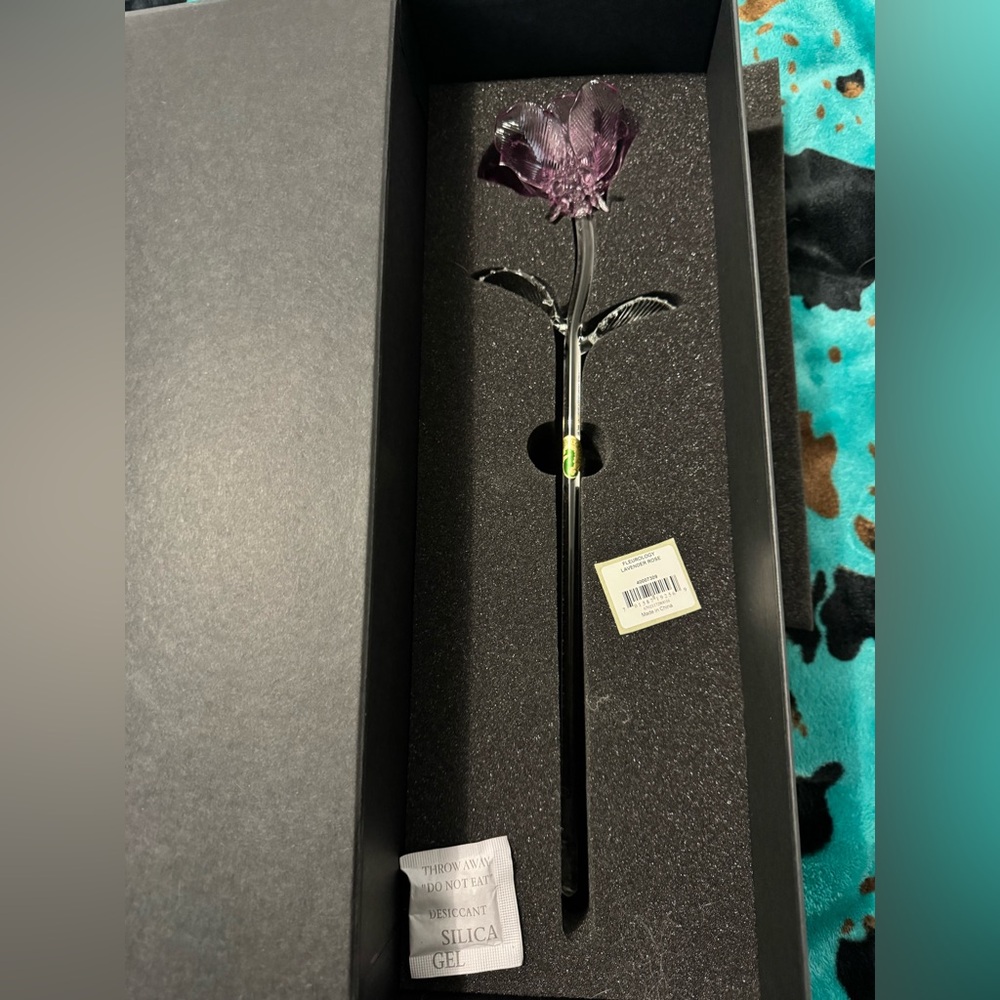 Waterford Purple Glass Flower Accessory